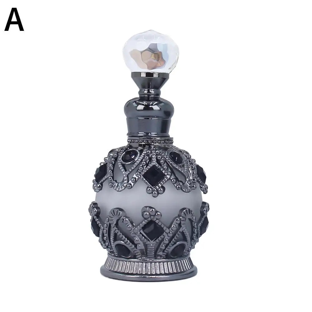 ✨ Botella de Perfume de Vidrio de Lujo 15 ml. – Diseño Árabe Exclusivo ✨