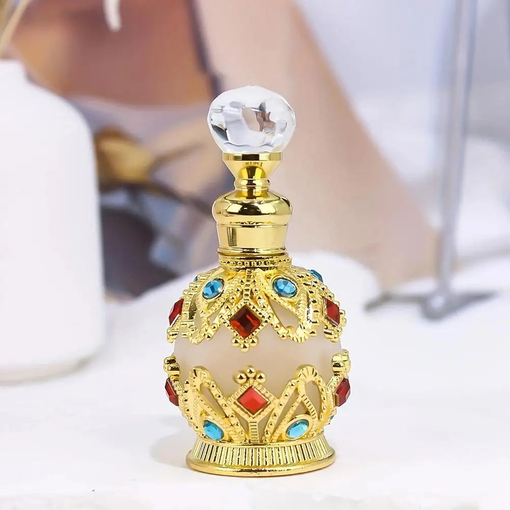 ✨ Botella de Perfume de Vidrio de Lujo 15 ml. – Diseño Árabe Exclusivo ✨