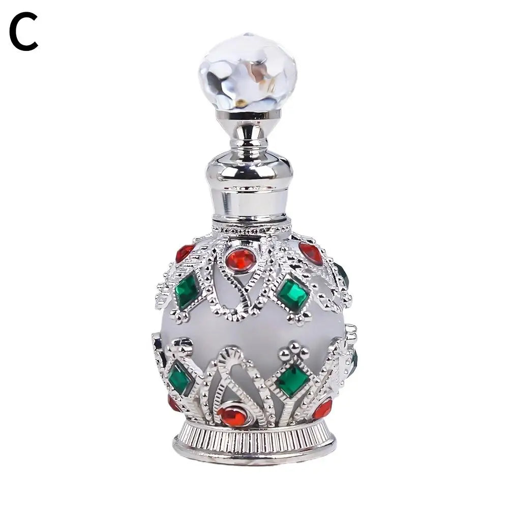 ✨ Botella de Perfume de Vidrio de Lujo 15 ml. – Diseño Árabe Exclusivo ✨