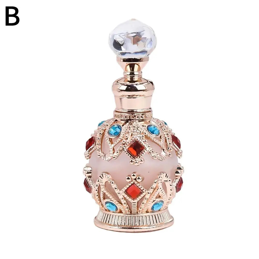 ✨ Botella de Perfume de Vidrio de Lujo 15 ml. – Diseño Árabe Exclusivo ✨